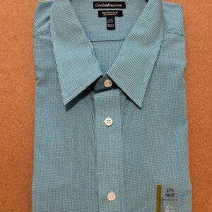 Blue and White Croft & Barrow long sleeve button up